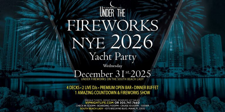 Miami Under the Fireworks Yach...