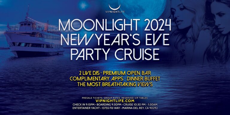 LA New Year's Eve Moonlight Fireworks Cruise 2024