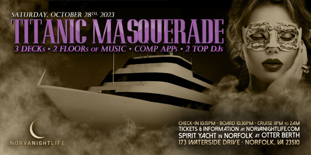 Titanic Masquerade Norfolk Halloween Yacht Party
